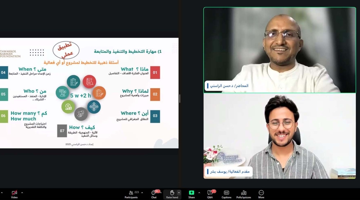 Tawakkol Karman Foundation launches fourth edition of youth training for the job market